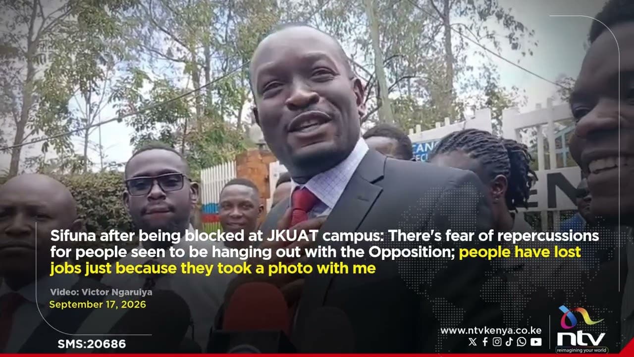 Sifuna: There's fear of repercussions for people seen to be hanging out with the Opposition